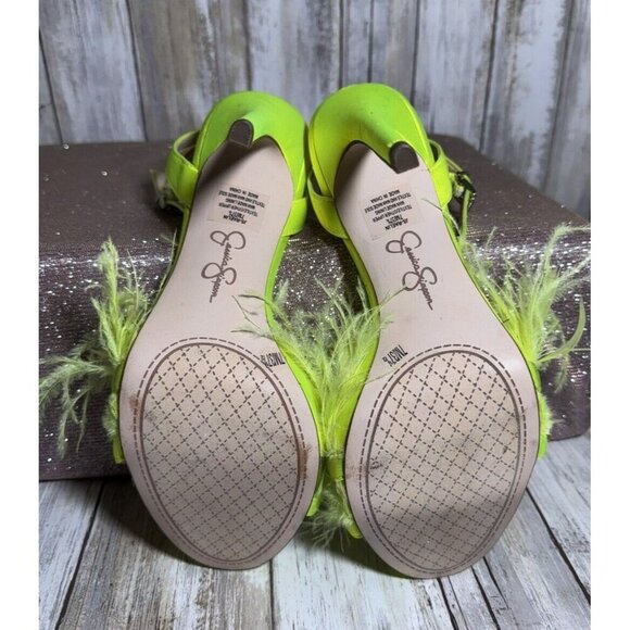 Jessica Simpson Lime Green Neon /yellow Neon Pumps High Heels Size 7M - Picture 7 of 9